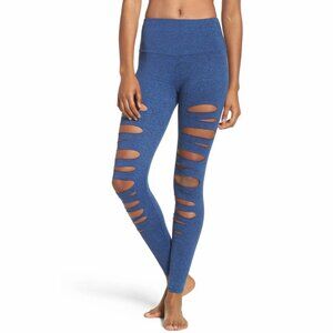 Like New ONZIE Flow Shredded High Rise Leggings XS Blue